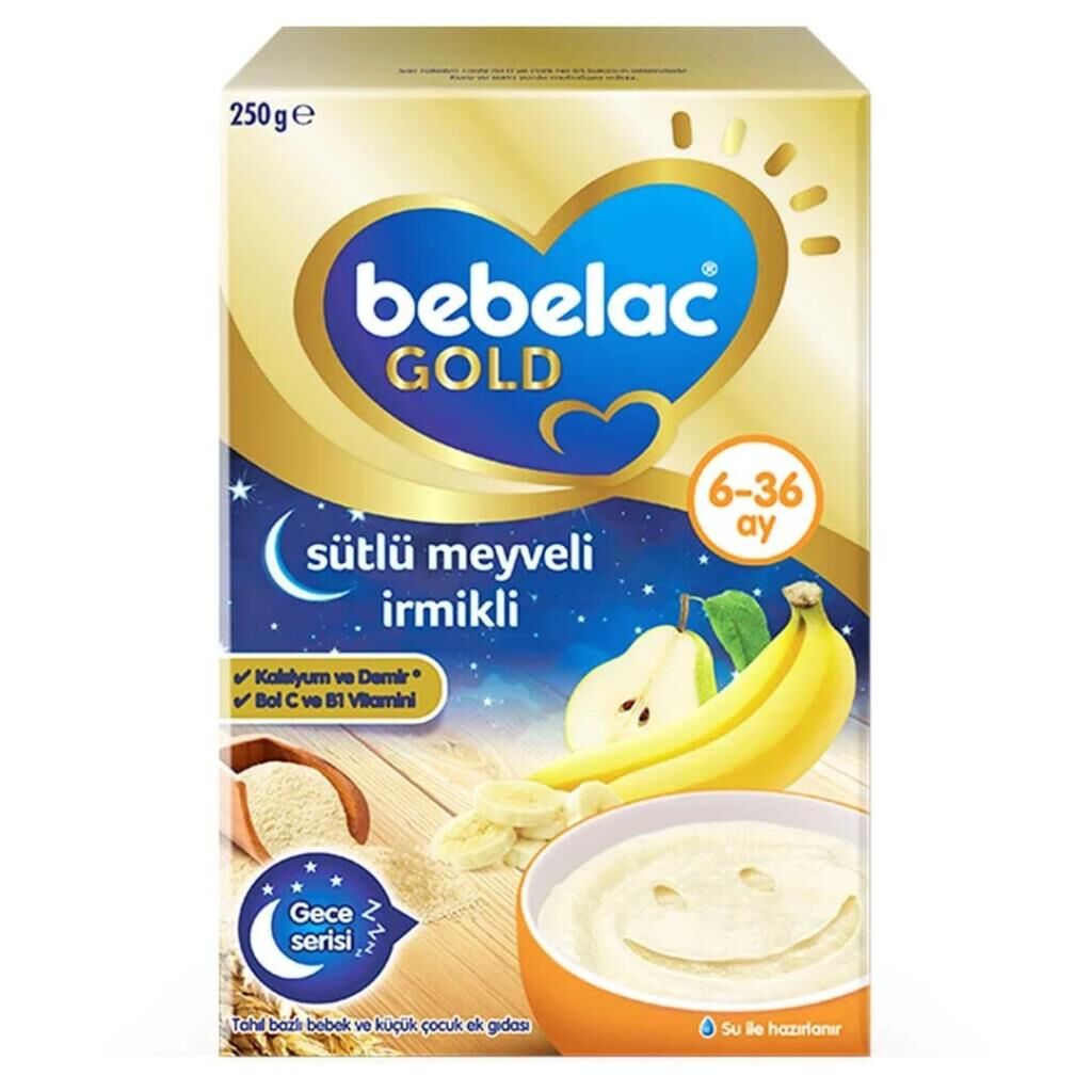 Nessiworld Bebelac Gold Sütlü Meyveli İrmikli Kaşık Maması 250 Gr