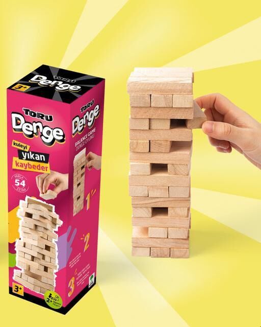 Nessiworld Torutoys Ahşap Denge Blokları 54 Parça