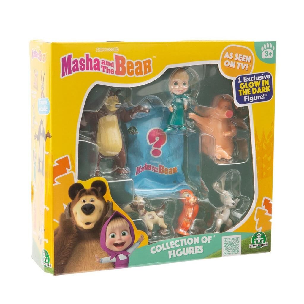 Nessiworld MHA31000 Maşa ve Koca Ayı 6lı Figür Set ve 1 Sürpriz Figür