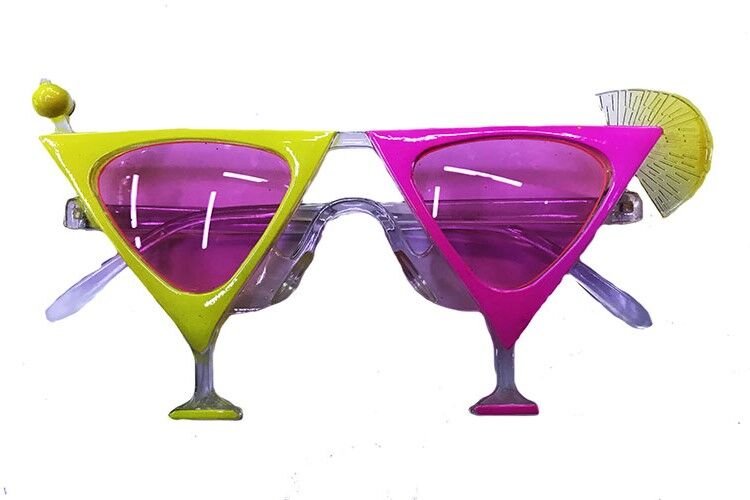 Nessiworld  Sarı Pembe Renk Martini Parti Gözlüğü