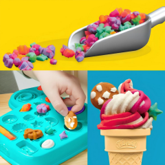 Nessiworld Hasbro Play-Doh Gökkuşağı Girdaplı Dondurma Oyun Seti G0028