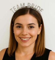 Nessiworld  Gümüş Renk Team Bride Taç Plastik – Gelin ve Nedime Tacı
