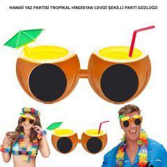 Nessiworld  Hindistan Cevizi Tropikal Hawaii Yaza Merhaba Parti Gözlüğü