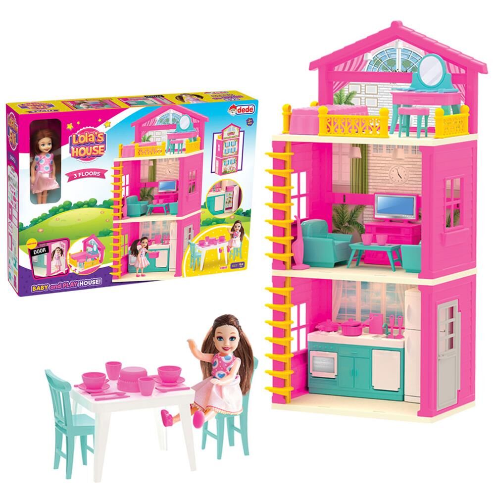 Nessiworld Lola'nın 3 Katlı Evi Aksuarlı Oyun Evi