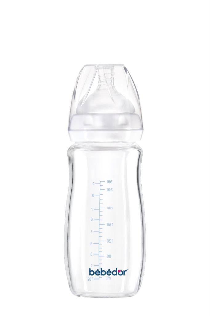 Nessiworld Bebedor Geniş Ağızlı Isıya Dayanıklı Cam Biberon 260ml 51301