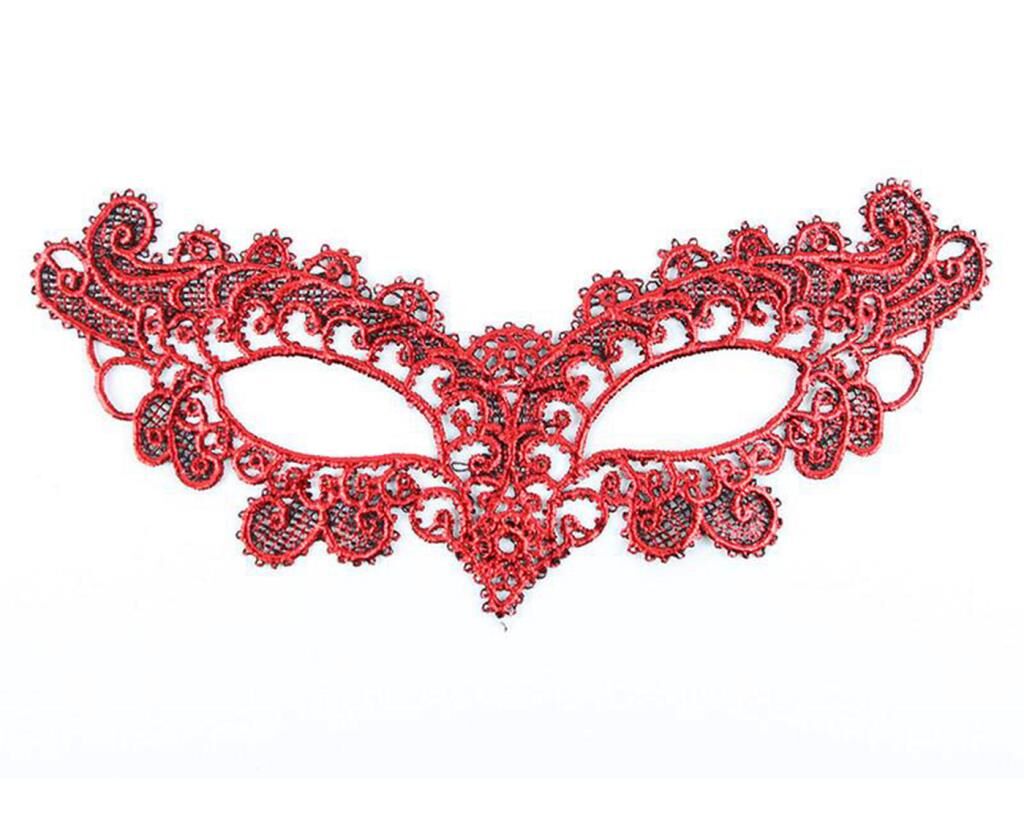 Nessiworld  Kırmızı Dantel Masquerade Maskesi 6 No