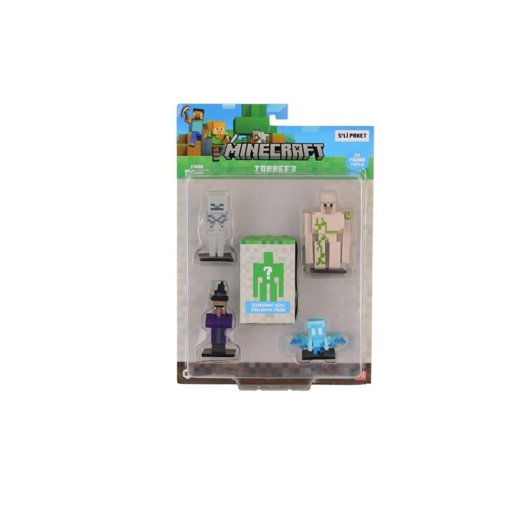 Nessiworld PMI MC2040 Minecraft 3D Figür Toppeez 5li Set