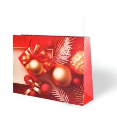 Nessiworld Lüks Karton Çanta Varak Baskılı Yılbaşı Temalı 32x26 cm