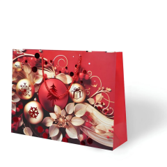 Nessiworld Lüks Karton Çanta Varak Baskılı Yılbaşı Temalı 32x26 cm