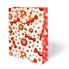 Nessiworld Yılbaşı Varak Baskılı Lüks Karton Çanta Gifty 31x40 cm