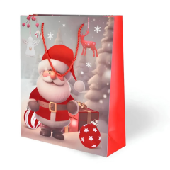 Nessiworld Yılbaşı Varak Baskılı Lüks Karton Çanta Noel 26x32 cm