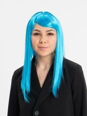 Nessiworld  Açık Mavi Renk Uzun Düz Parti Peruğu