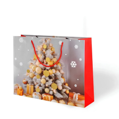 Nessiworld Lüks Pearl Karton Çanta Varak Baskılı Yılbaşı Temalı 32x26 cm